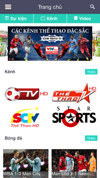Tải ứng dụng VTV Thể Thao - xem thể thao trên android